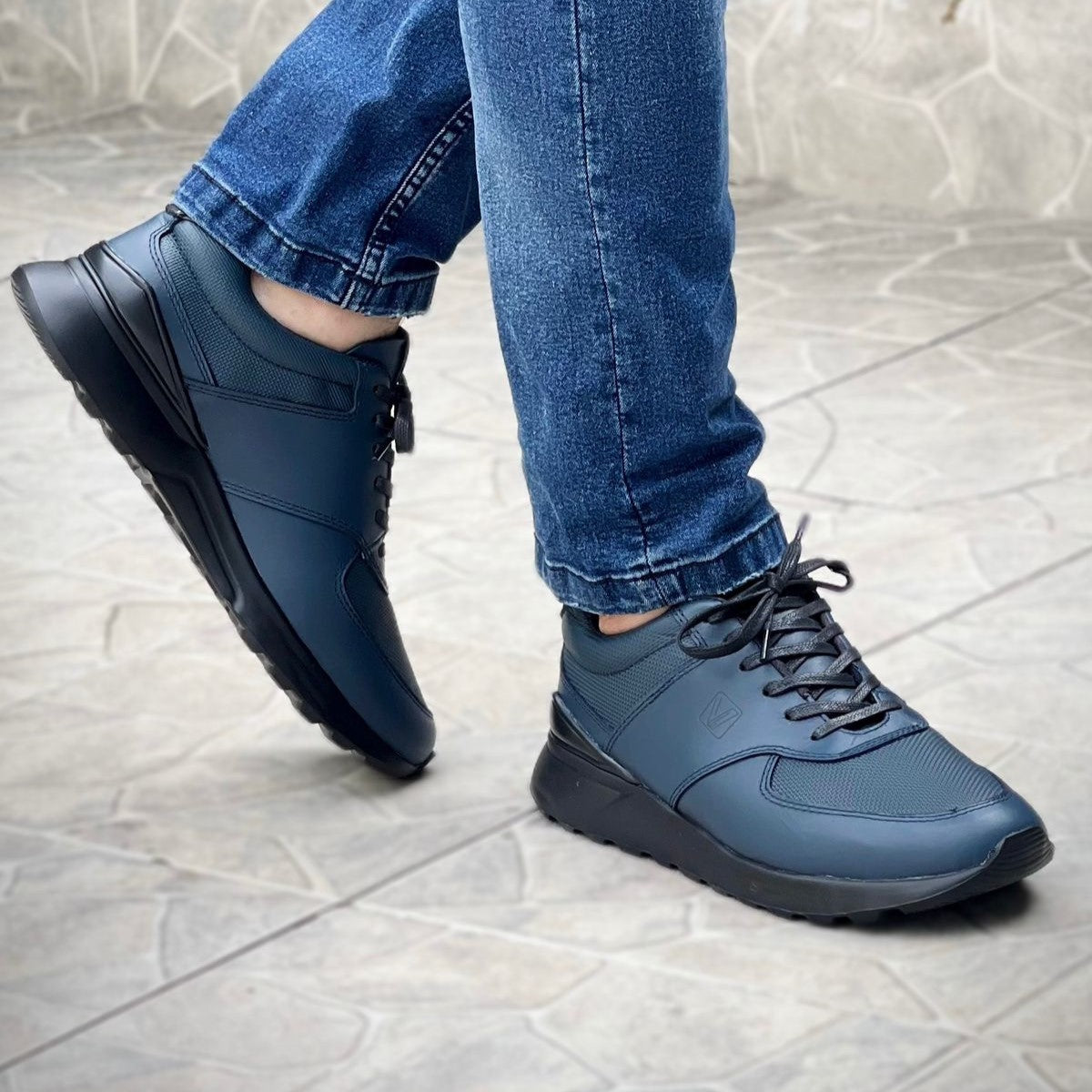 Zapatillas Urbanas Zapato Color Suela Sneakers Azul Suela Negra 37