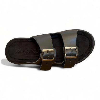 Sandalia Dos Hebillas color negro